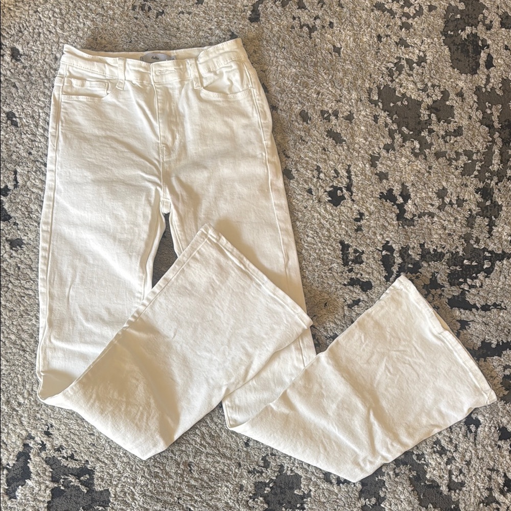 White Bootcut Denim Jeans